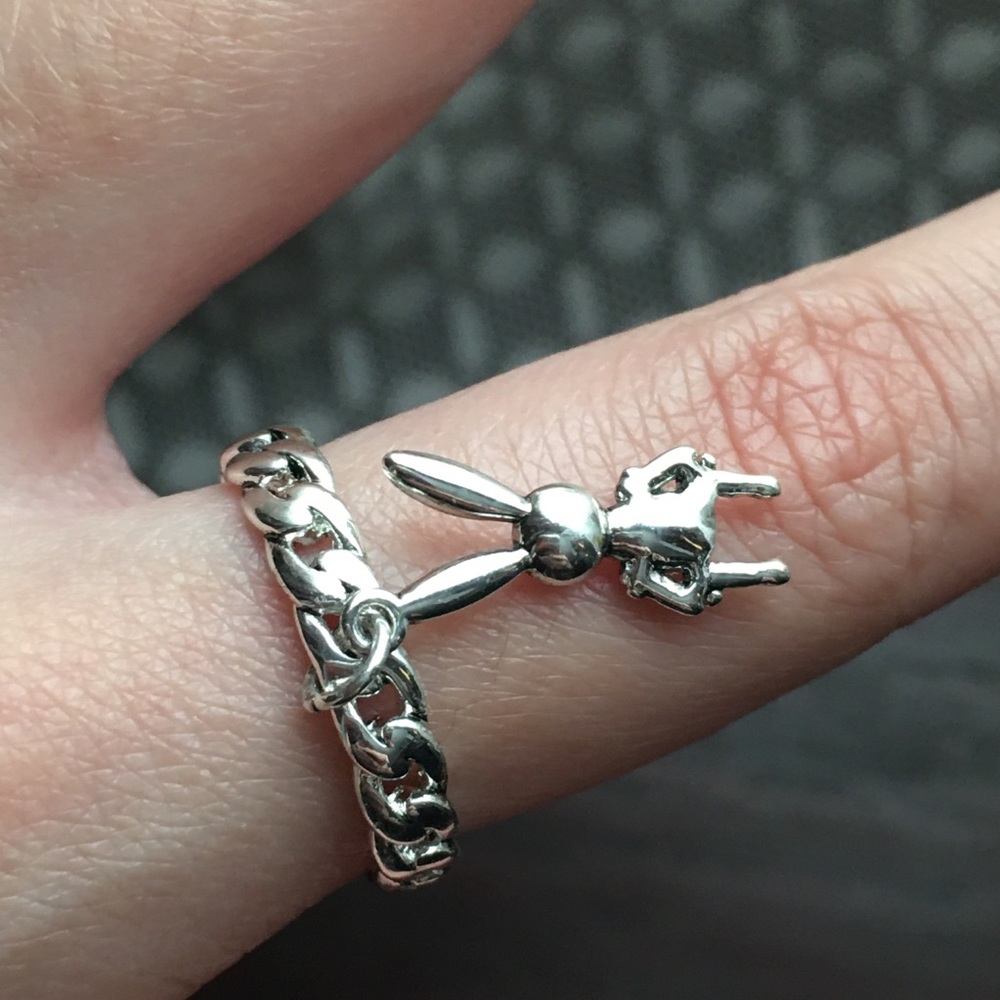 Adjustable Puffy Bunny Ring - Picture 5 of 7